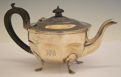 Lot 167 - George V silver teapot