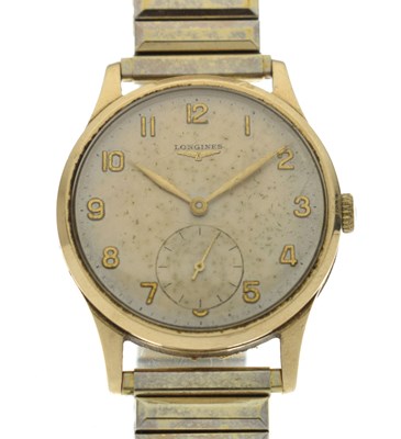 Lot 115 - Longines - 1960s 9ct gold cased wristwatch