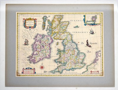 Lot 382 - Mid 17th century Blaeu map of the British Isles