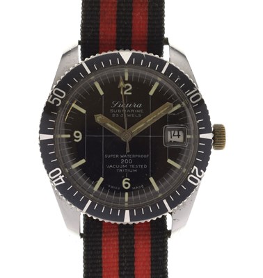 Lot Sicura - 1970s Submarine stainless steel cased wristwatch