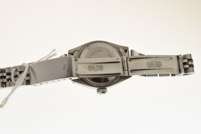 Lot 120 - Rolex - Lady's Oyster Perpetual Date stainless steel bracelet watch, ref.6900