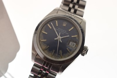 Lot 120 - Rolex - Lady's Oyster Perpetual Date stainless steel bracelet watch, ref.6900