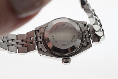 Lot 120 - Rolex - Lady's Oyster Perpetual Date stainless steel bracelet watch, ref.6900
