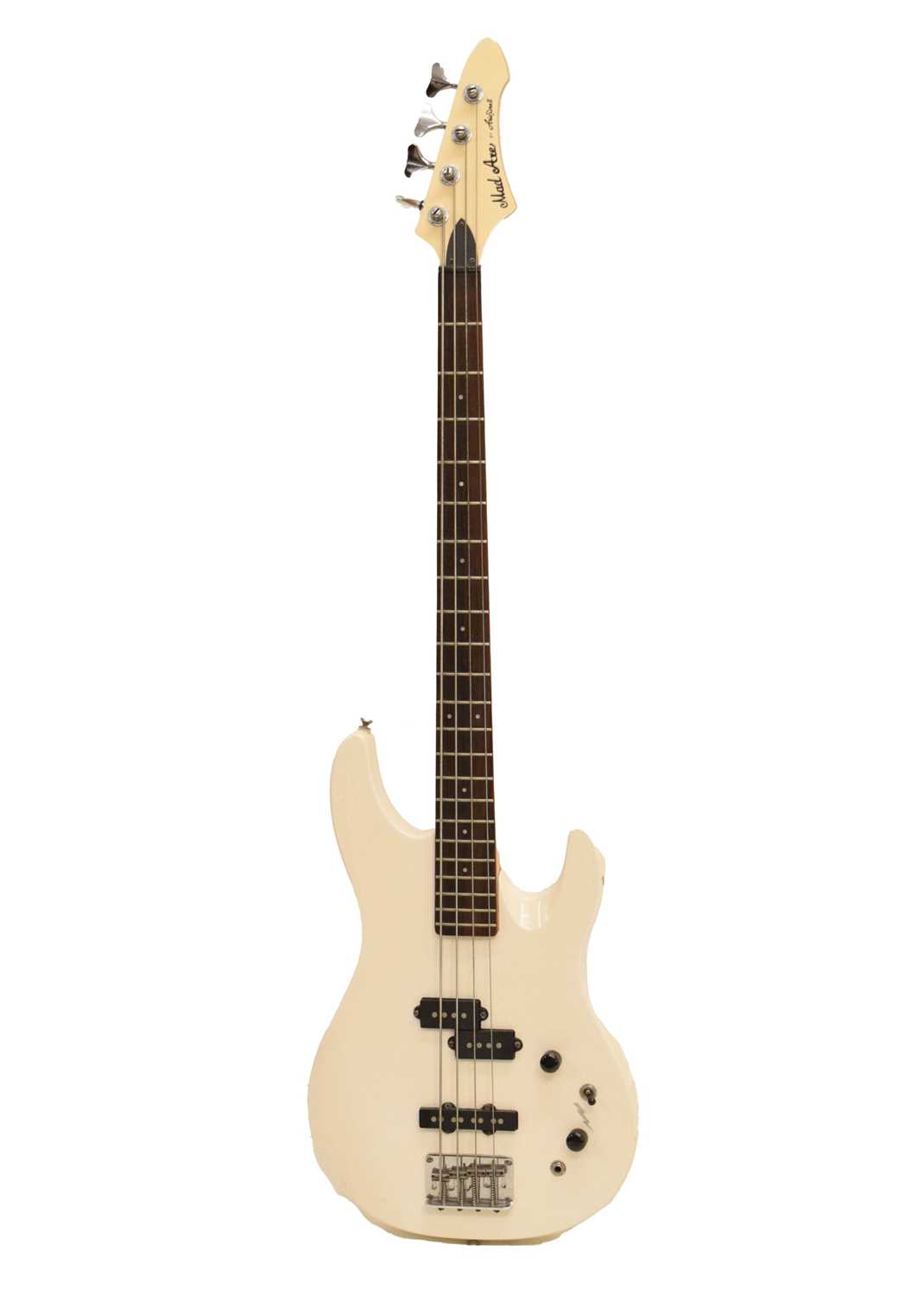 Lot 260 - Mad Axe by Aria Pro II four-string electric guitar