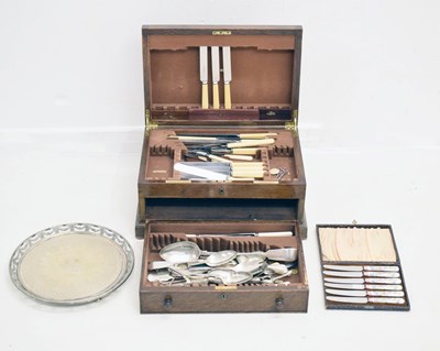 Lot 245 - Late 19th century silver plated circular tray