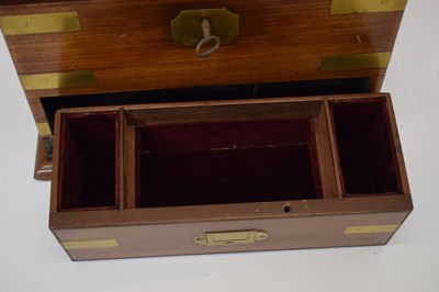 Lot 224 - 19th century mahogany and brass bound table top apothecary cabinet