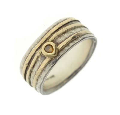 Lot Attributed to Julia Beusch - Yellow diamond set silver ring