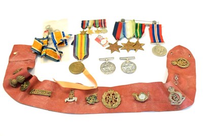 Lot 269 - First & Second World War medals and badges