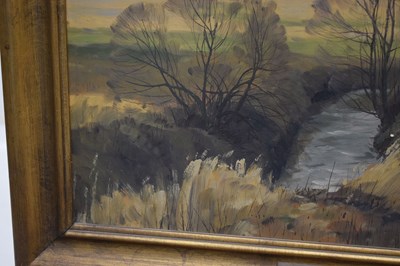 Lot 454 - Arthur Nielsen (Danish, 1883-1946) - Oil on board - Rural Landscape