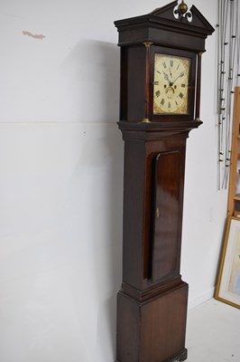 Lot 499 - George III oak and mahogany 8-day longcase clock, J. Arnold, London