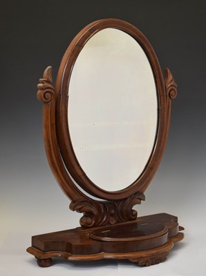 Lot 525 - Victorian mahogany swing dressing mirror