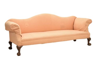 Lot 538 - Early 20th century three-seater hump back settee