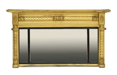 Lot 522 - Mid 19th century gilt overmantel mirror