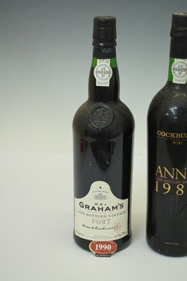 Lot 392 - Cockburn's Late Bottled Vintage port, 1988, and Graham's LBV port, 1990