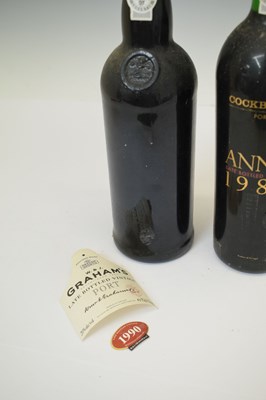 Lot 392 - Cockburn's Late Bottled Vintage port, 1988, and Graham's LBV port, 1990