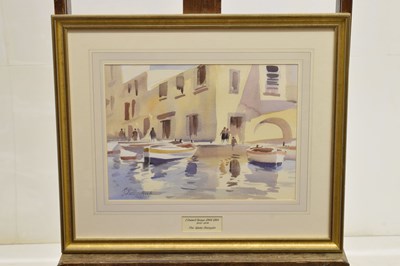 Lot 336 - Edward Brian Seago, RWS, RBA, (British, 1910-1974) - Watercolour - The Quay, Chioggia