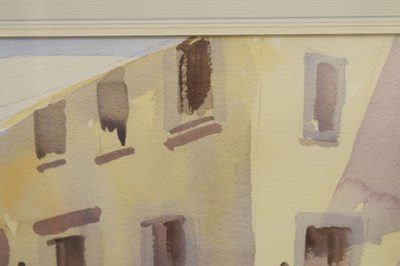 Lot 336 - Edward Brian Seago, RWS, RBA, (British, 1910-1974) - Watercolour - The Quay, Chioggia