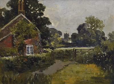 Lot Campbell Archibald Mellon, ROI, RBA (British, 1876-1955) - Oil on panel - Hopton Nr Gorleston