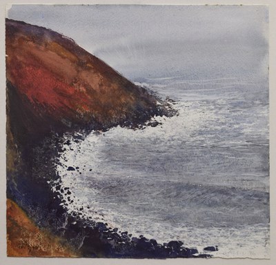 Lot Kurt Jackson, RWA (British, b.1961) - Coastal crescent shaped bay
