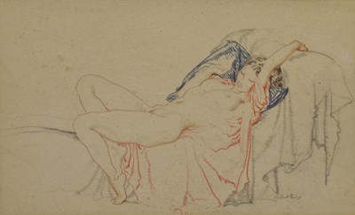 Lot Sir William Russell Flint, RA, PRWS (British, 1880-1969) - Crayon - Study for Diaphenia