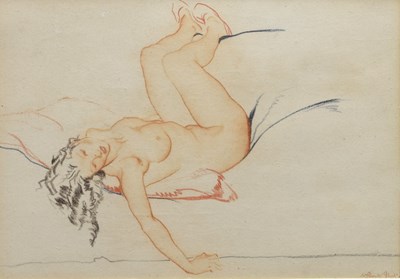 Lot Sir William Russell Flint, RA, PRWS (British, 1880-1969) - Crayon - 'Antonia's New Pose'