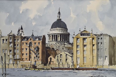 Lot Edward Wesson RI RSMA (British, 1910-1983) - Watercolour - St. Paul's Cathedral