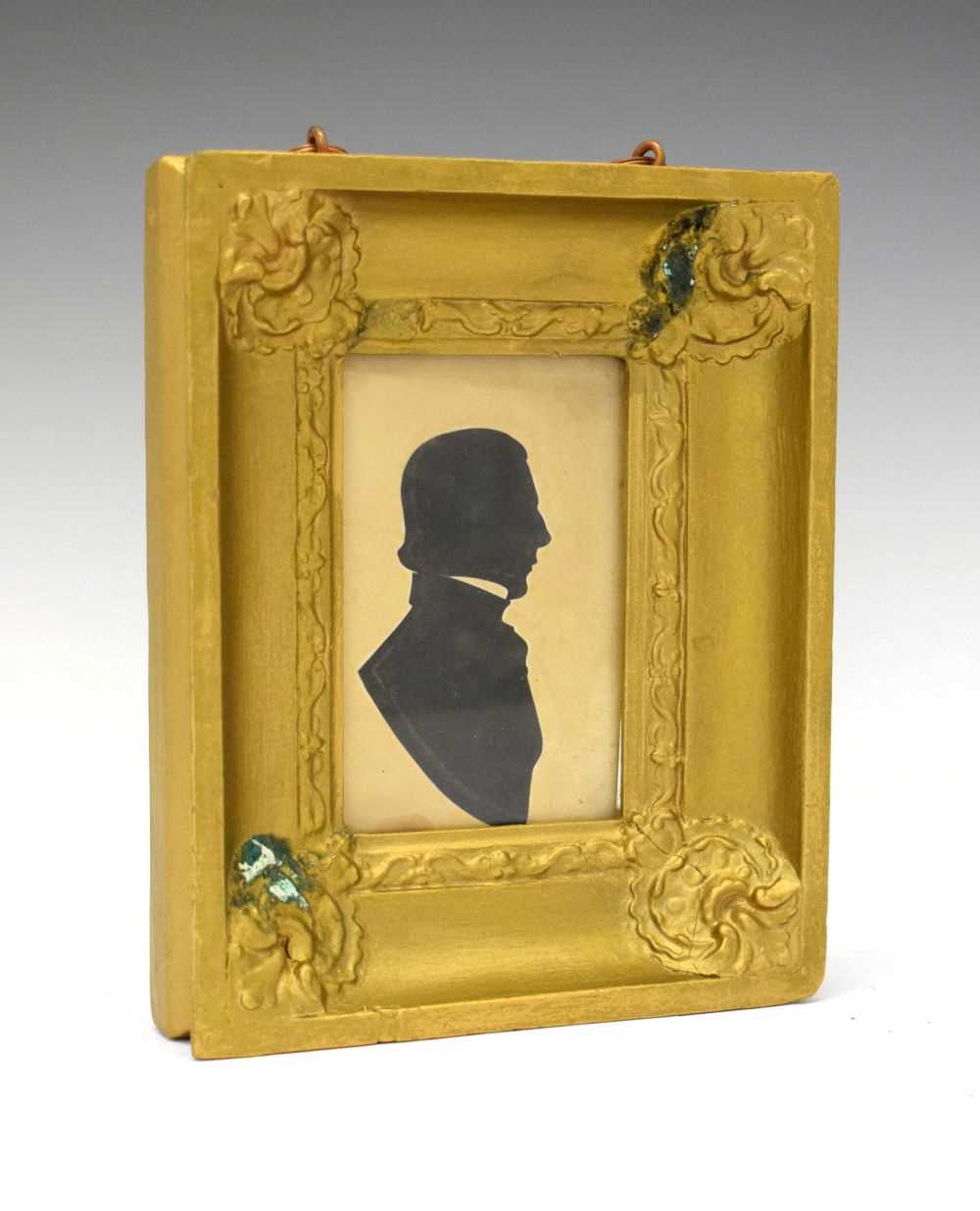 Lot 242 - 19th Century silhouette portrait of a gentleman