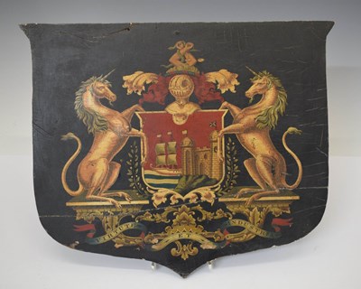 Lot 209 - Bristol Interest - Early 19th century panel with Bristol Civic Arms