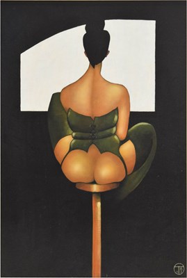 Lot 467 - Theo Booth (Modern) - Oil on board - 'The Stool'