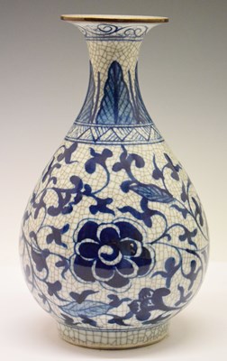 Lot 345 - Chinese Yuan style crackleware vase