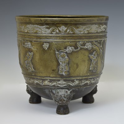 Lot 246 - Chinese bronze jardinière
