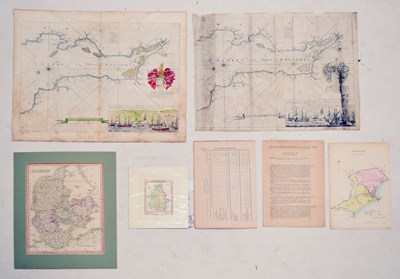 Lot 381 - Four various Bristol and South West interest unframed engraved maps