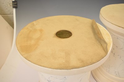 Lot 471 - Scagliola pair of pedestals of column form