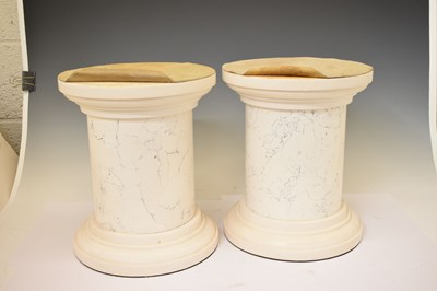 Lot 471 - Scagliola pair of pedestals of column form