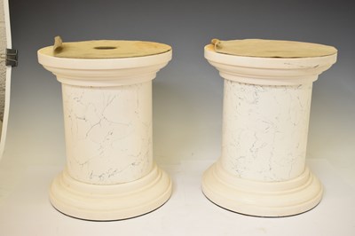 Lot 471 - Scagliola pair of pedestals of column form
