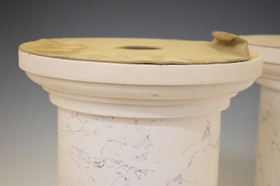 Lot 471 - Scagliola pair of pedestals of column form