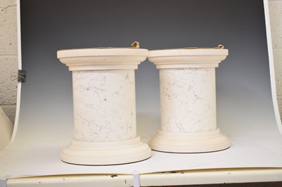 Lot 471 - Scagliola pair of pedestals of column form