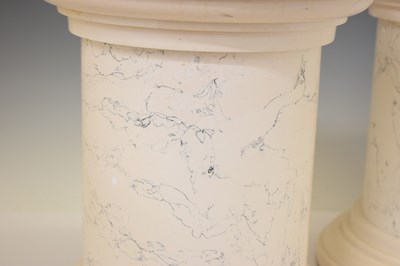 Lot 471 - Scagliola pair of pedestals of column form