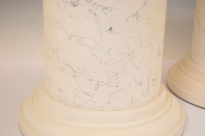 Lot 471 - Scagliola pair of pedestals of column form
