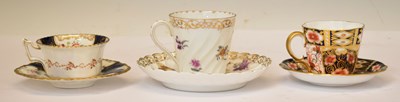 Lot 299 - Three cabinet cups and saucers