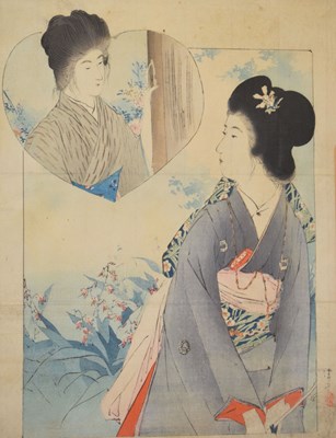 Lot 365 - After Kiyokata Kaburagi (1878-1972) - Early 20th century Japanese woodblock print