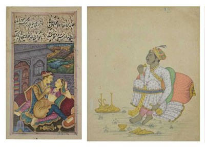 Lot 367 - Two Indian Mughal School watercolours