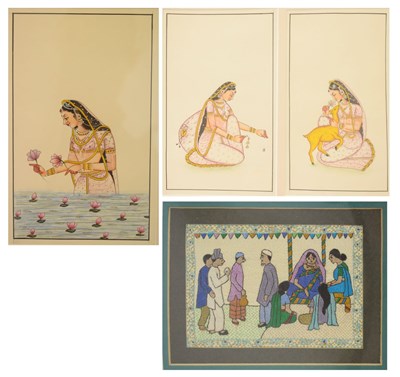 Lot 368 - Group of 20th century Indian watercolours