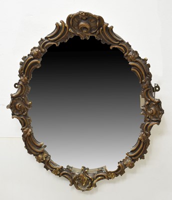 Lot 523 - Reproduction Rococo-influence gilt framed wall mirror