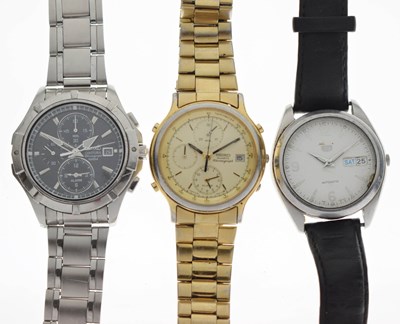 Lot 167 - Seiko - Coutura Chronograph stainless steel bracelet watch