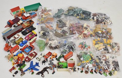 Lot 389 - Collection of plastic and metal toy figures