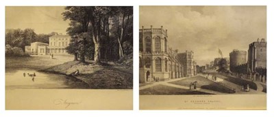 Lot 543 - Pair of framed prints - St. George's Chapel and Frogmore