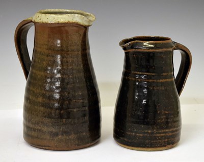 Lot 599 - Studio Pottery - Leach Pottery Standard Ware, stoneware iron glazed jug, etc