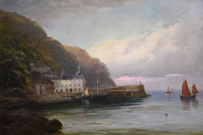 Lot 397 - Jenkins "Clovelly" oil on canvas