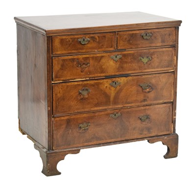 Lot 671 - 18th century walnut chest of drawers